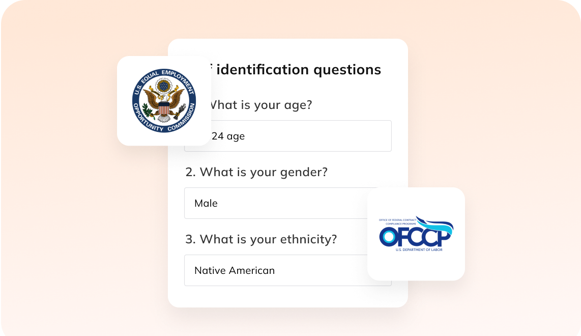EEOC and OFCCP self-identification questions about age, gender and ethnicity