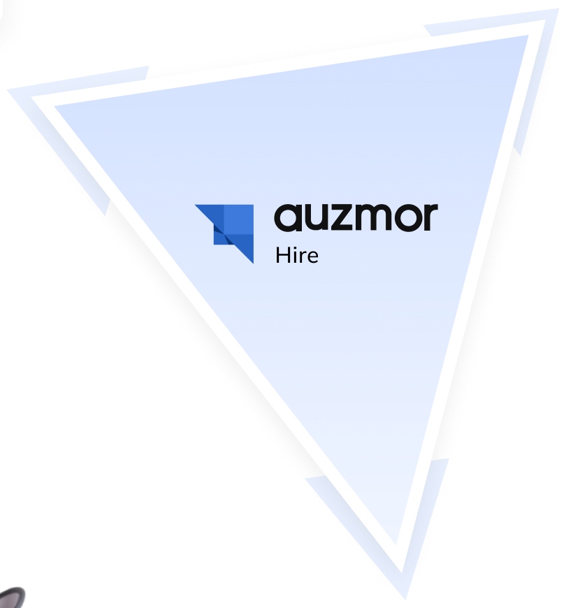 Auzmor Hire logo mark on the sourcing triangle